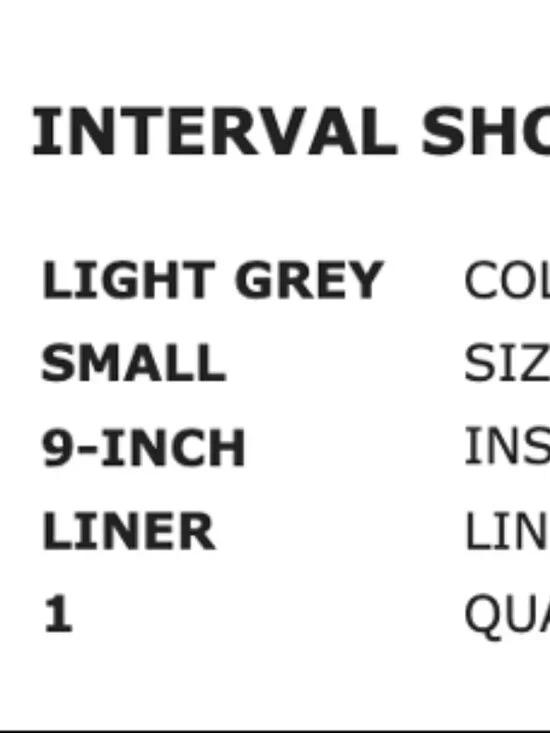 Ten Thousand Interval Short – Light Grey – Small – 9inch Inseam – Liner - Picture 4 of 4